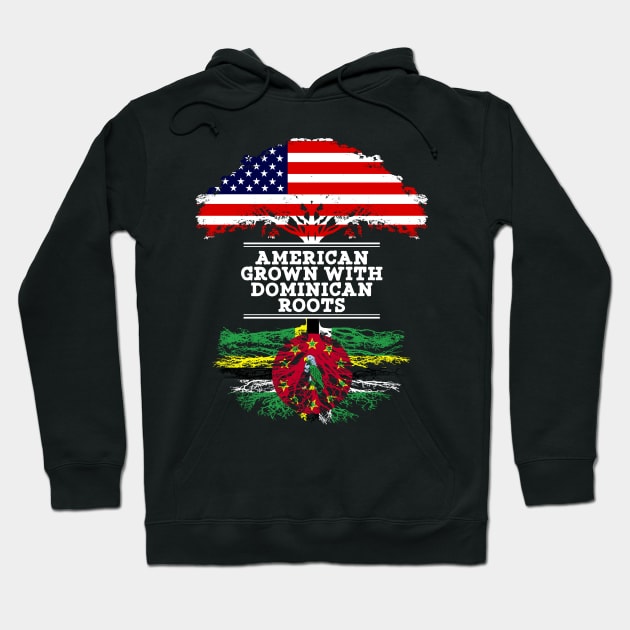 American Grown With Dominican Roots - Gift for Dominican From Dominica Hoodie by Country Flags